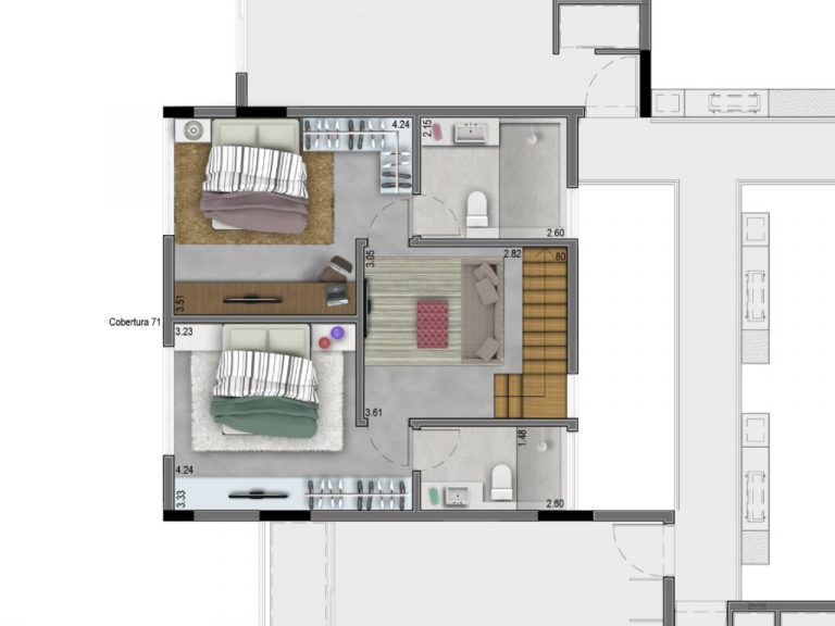 Vila Madalena – Aptº Duplex – 1 Dormit. c/ 54,7 m2 – 1 Suite e 1 Vaga Vila Madalena – Aptº Duplex – 1 Dormit. c/ 54,7 m2 – 1 Suite e 1 Vaga
