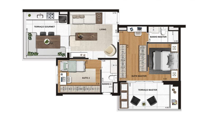Pinheiros – Aptº Padrão – 1 Dormit. c/ 42 m2 – 1 Suite c/ 1 Vaga (Entrega em 10/2017) Pinheiros – Aptº Padrão – 1 Dormit. c/ 42 m2 – 1 Suite c/ 1 Vaga (Entrega em 10/2017)