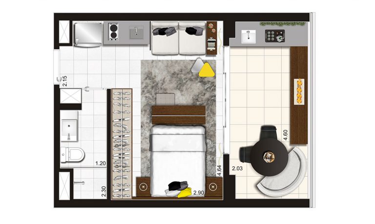 Pinheiros – Aptº Padrão – 1 Dormit. c/ 42 m2 – 1 Suite c/ 1 Vaga (Entrega em 10/2017) Pinheiros – Aptº Padrão – 1 Dormit. c/ 42 m2 – 1 Suite c/ 1 Vaga (Entrega em 10/2017)